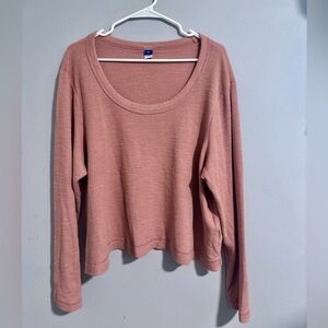 Old Navy Women's Dusty Rose Long Sleeve Top